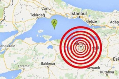 Bursa'da deprem oldu