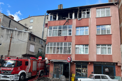 4 katlı apartmanda korkutan yangın