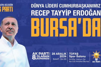 Cumhurbaşkanı Recep Tayyip Erdoğan, 28 Aralık' da Bursa'da