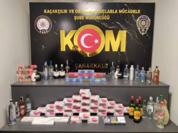 Çanakkale’de kaçak alkol ve sigara operasyonu